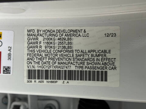 2024 Honda Accord Hybrid Sport-L