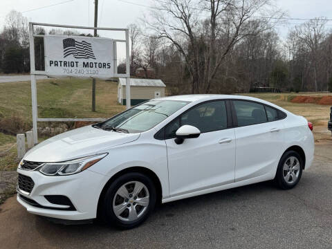 2018 Chevrolet Cruze for sale at Patriot Motors in Lincolnton NC