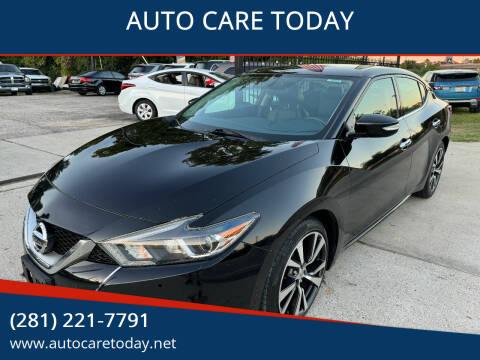 2016 Nissan Maxima for sale at AUTO CARE TODAY in Spring TX