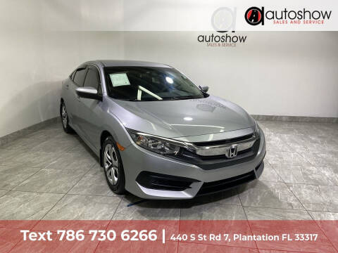 2018 Honda Civic for sale at AUTOSHOW SALES & SERVICE in Plantation FL