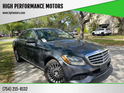 2016 Mercedes-Benz C-Class for sale at HIGH PERFORMANCE MOTORS in Hollywood FL