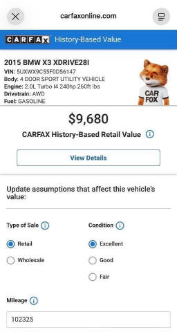 2015 BMW X3 xDrive28i