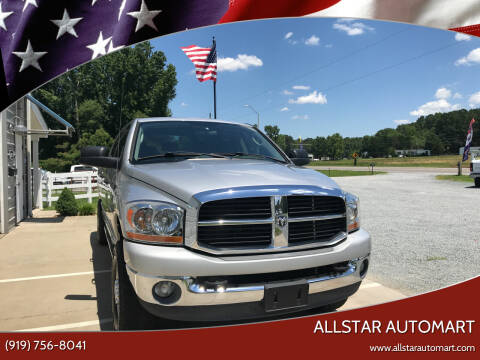 2006 Dodge Ram Pickup 2500 for sale at Allstar Automart in Benson NC