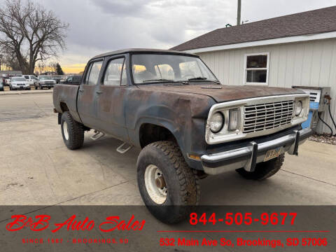 1976 Dodge W200 for sale at B & B Auto Sales in Brookings SD