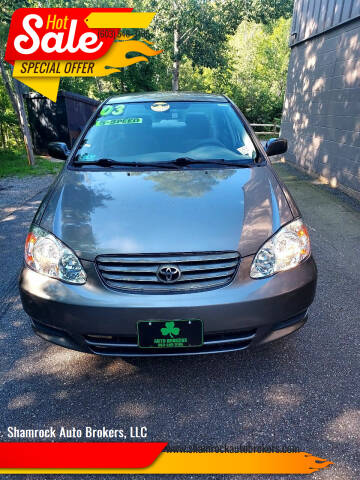 2003 Toyota Corolla for sale at Shamrock Auto Brokers, LLC in Belmont NH