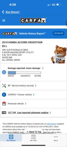 2010 Honda Accord Crosstour EX-L w/Navi