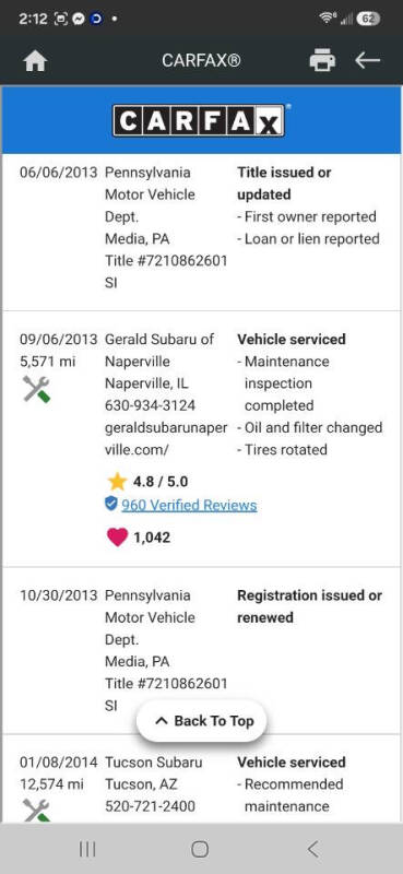 2013 Subaru Outback 2.5i Limited
