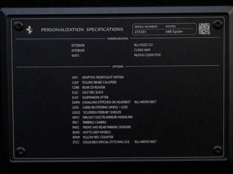 2018 Ferrari 488 Spider