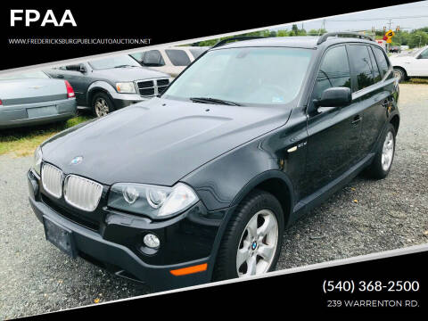 2007 BMW X3 for sale at FPAA in Fredericksburg VA