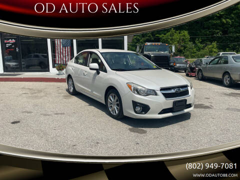 2013 Subaru Impreza for sale at OD AUTO SALES in Pownal VT