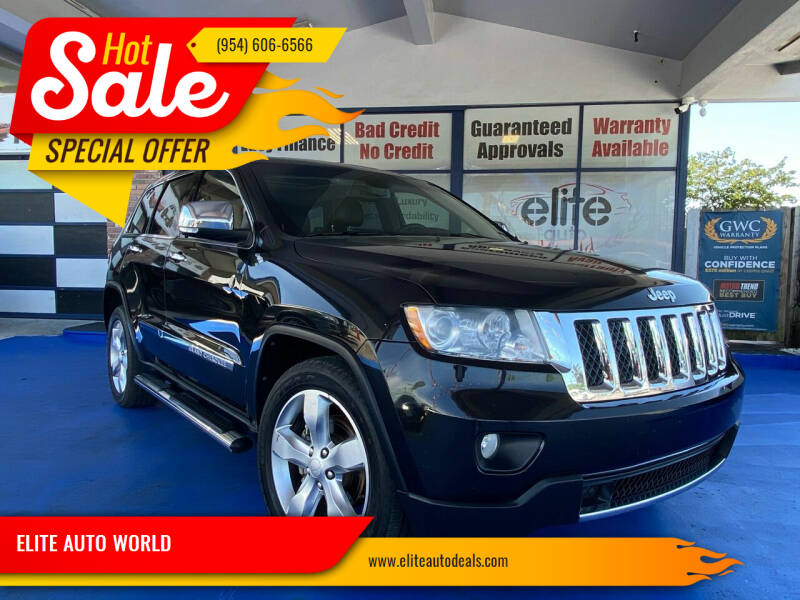 2012 Jeep Grand Cherokee for sale at ELITE AUTO WORLD in Fort Lauderdale FL