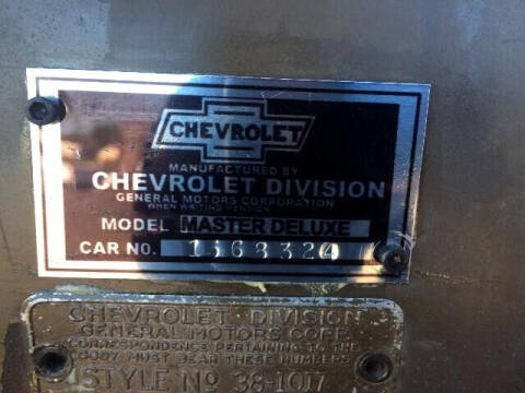 1938 Chevrolet Master Deluxe