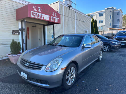 2005 Infiniti G35 for sale at Champion Auto LLC in Quincy MA