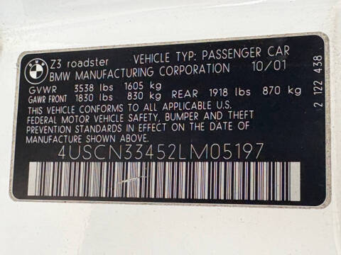 2002 BMW Z3 2.5i