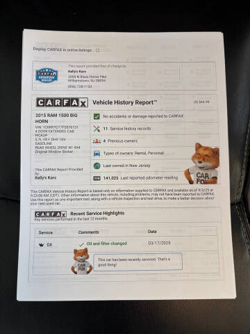 2015 RAM 1500 Big Horn