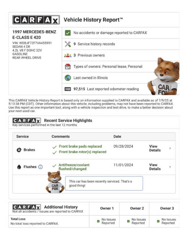 1997 Mercedes-Benz E-Class E 420