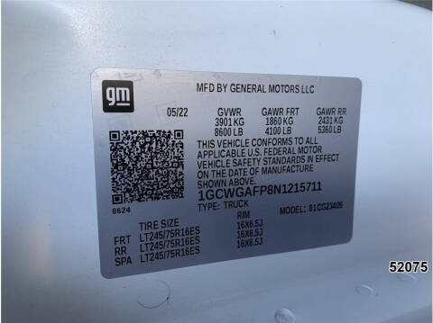 2022 Chevrolet Express 2500