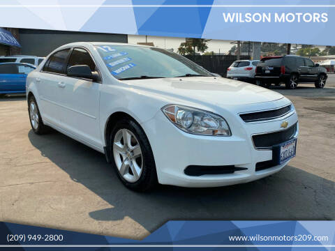 2012 Chevrolet Malibu for sale at WILSON MOTORS in Stockton CA
