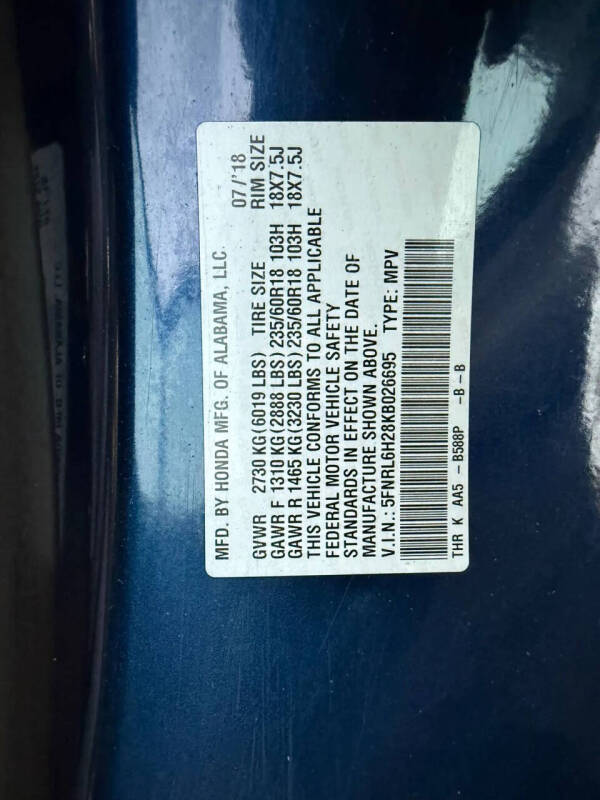 2019 Honda Odyssey LX