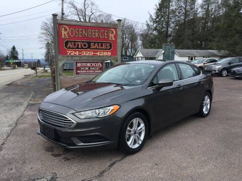 2018 Ford Fusion for sale at Rosenberger Auto Sales LLC in Markleysburg PA