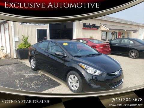 2016 Hyundai Elantra for sale at Exclusive Automotive in West Chester OH