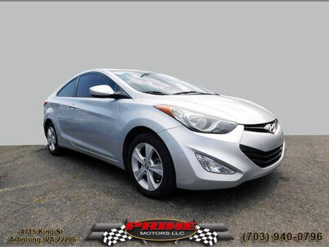 2013 Hyundai Elantra Coupe for sale at PRIME MOTORS LLC in Arlington VA