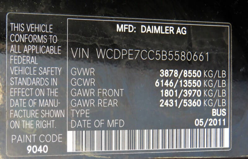 2011 Freightliner Sprinter 2500