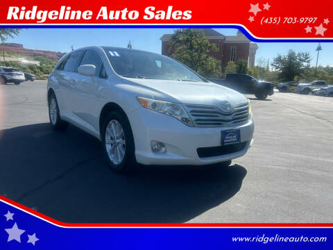 2011 Toyota Venza for sale at Ridgeline Auto Sales in Saint George UT