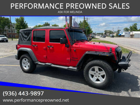 2017 Jeep Wrangler Unlimited for sale at PERFORMANCE PREOWNED SALES in Conroe TX