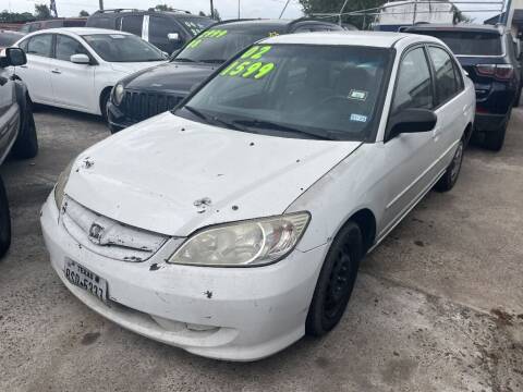 2002 Honda Civic for sale at SCOTT HARRISON MOTOR CO in Houston TX