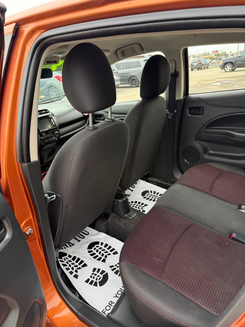 Orange 2020 Mitsubishi Mirage LE LE 4dr Hatchback 10