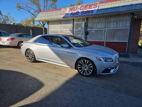 2017 Lincoln Continental for sale at Nu-Gees Auto Sales LLC in Peoria IL