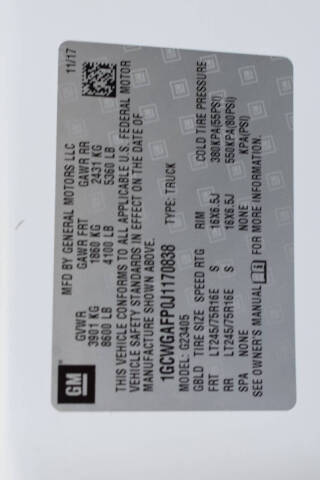 2018 Chevrolet Express 2500