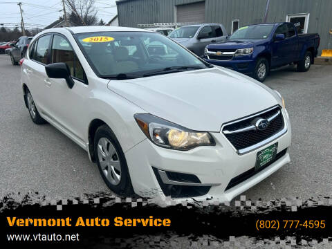 2015 Subaru Impreza for sale at Vermont Auto Service in South Burlington VT