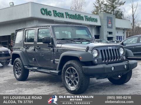 2017 Jeep Wrangler Unlimited for sale at Ole Ben Franklin Motors KNOXVILLE - Alcoa in Alcoa TN