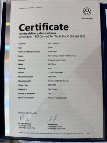 1979 Volkswagen Super Beetle