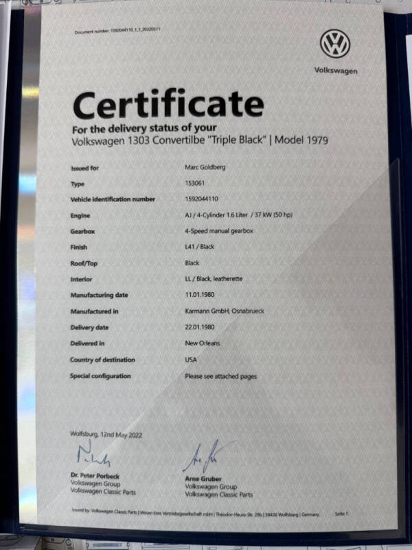 1979 Volkswagen Super Beetle