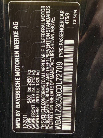 2012 BMW 6 Series 650i