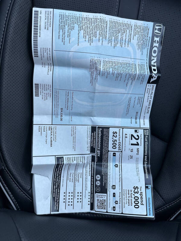 2025 Honda Pilot Elite