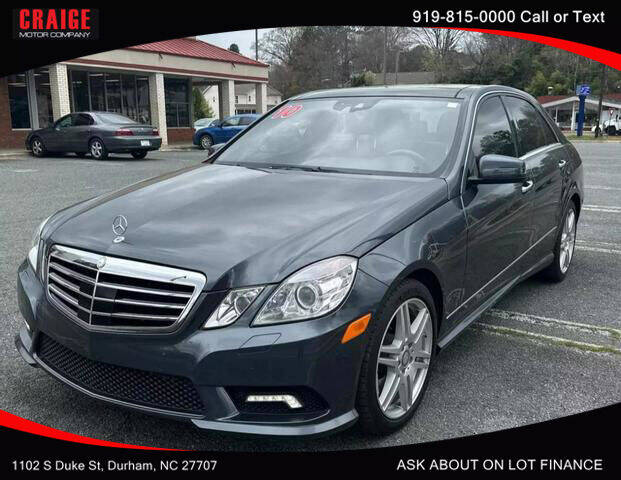 2010 Mercedes-Benz E-Class for sale at CRAIGE MOTOR CO in Durham NC