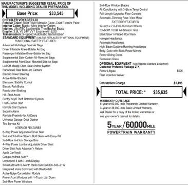 2021 Chrysler Voyager LXi