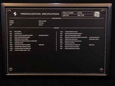 2023 Ferrari 296 GTB