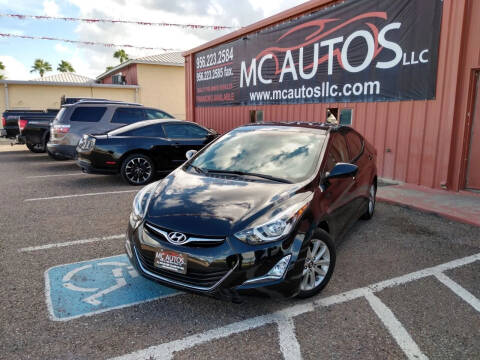 2016 Hyundai Elantra for sale at MC Autos LLC in Pharr TX