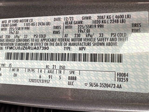 2024 Ford Escape Hybrid Platinum