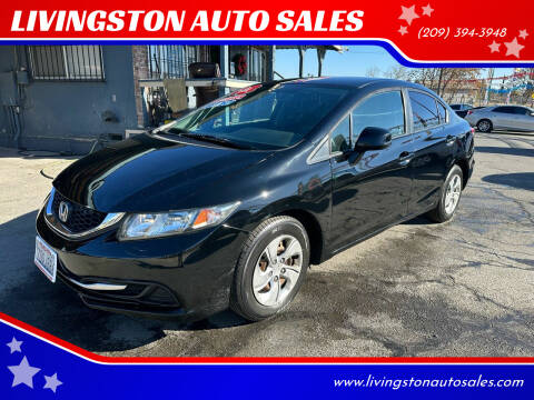 2013 Honda Civic for sale at LIVINGSTON AUTO SALES in Livingston CA