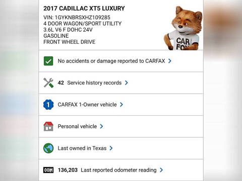 2017 Cadillac XT5 Luxury