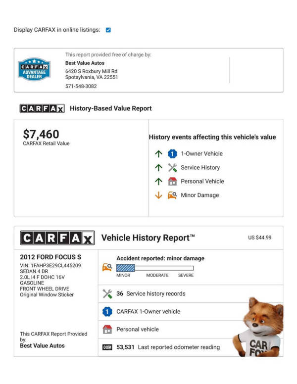 2012 Ford Focus S