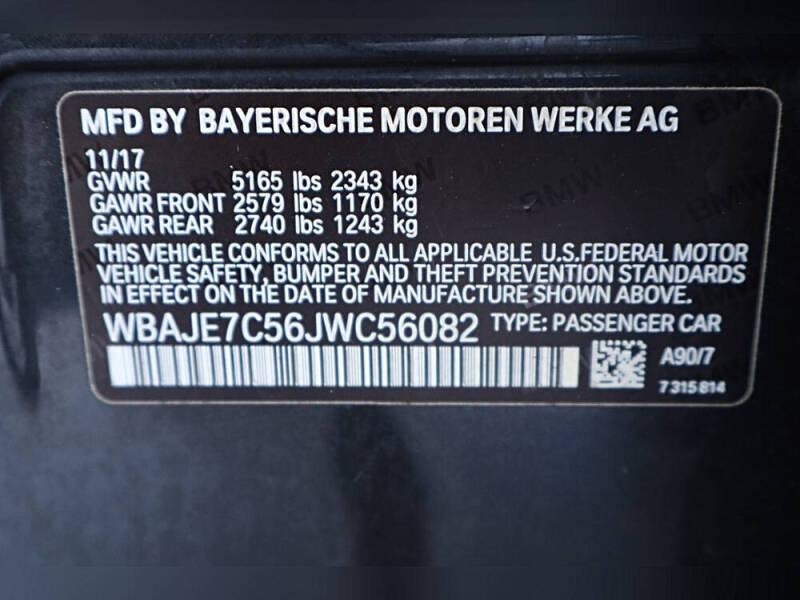 2018 BMW 5 Series 540i xDrive