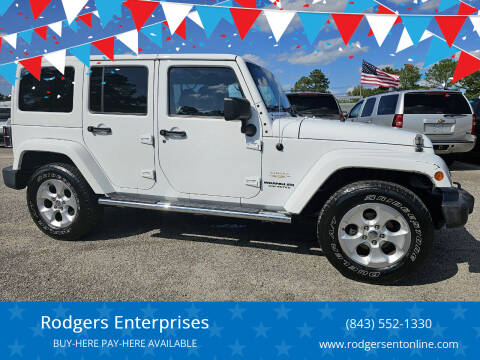2015 Jeep Wrangler Unlimited for sale at Rodgers Enterprises in North Charleston SC
