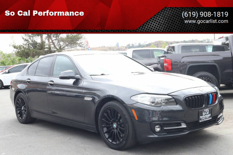 2016 BMW 5 Series for sale at So Cal Performance SD, llc in San Diego CA